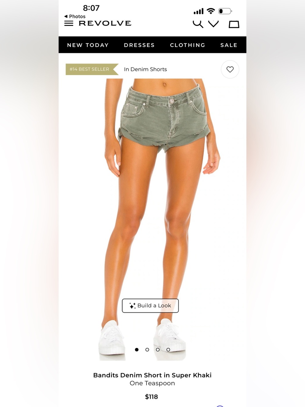 One Teaspoon Super Khaki Denim Cutoff Shorts NWT